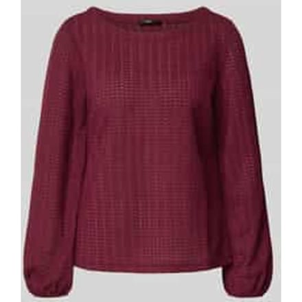 Shirt met lange mouwen, structuurmotief en ronde hals