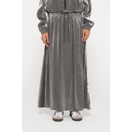 10DAYS Shiny Skirt Silver Größe: M | Maxikleider Outlet | Damen | Grau