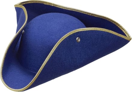 Venetiaanse driesteek hoed blauw