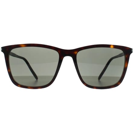 Saint Laurent Square Vrouw Donker Gespikkeld Havana Grijs SL 851