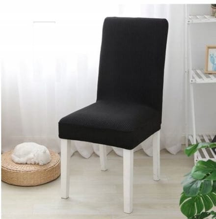 Meble odNowa - Elastische Stoelhoes - Zwart - Grub - Jacquard