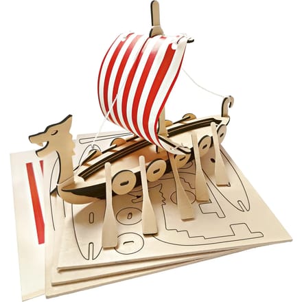 Houten puzzel ontdek alles over de Vikingen Did you know 3D