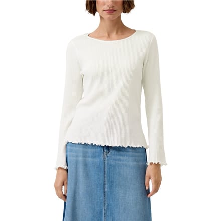 s.Oliver T-shirts Offwhite Taglia: 44 | Maglie a manica lunga Outlet | Donna | Bianco