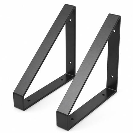 Luxe Plankdragers Set - Industriële Plankdrager - Zwart - 2 Stuks - 20x20 cm