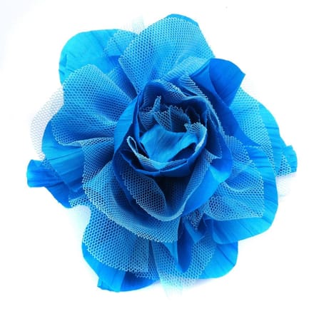 Behave - haarclip bloemvorm blauw - romantische look - 12,5 cm