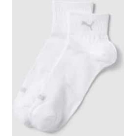 Dames quarter sokken met logo - 2 paar – White – 39-42