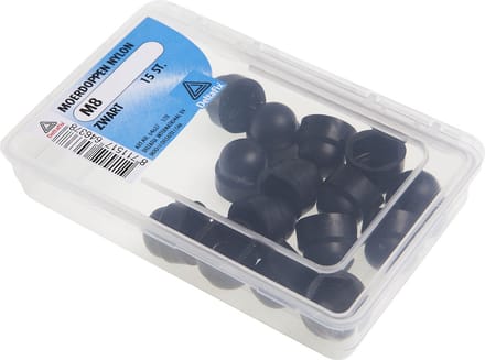 Deltafix - Del moerdoppen nylon m6 zwart