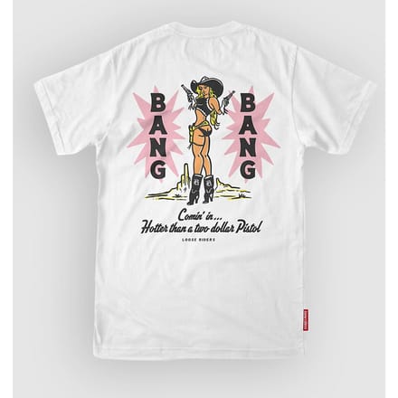 Loose Riders Bang Bang Tech Tee wit