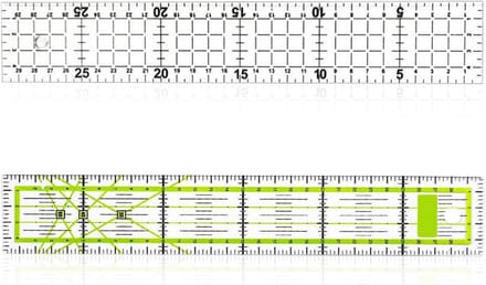 2 stuks Patchwork Liniaal Meetgereedschap voor Naaien en Quilten