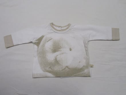 noukie's , jongens , t-shirt , wit beige , nouky beer , 12 maand 80
