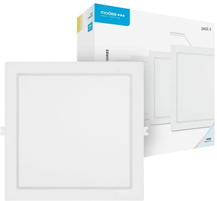 Modee LED Paneel Vierkant Inbouw - 24W - 2640lm - 29.3x2.8cm - 6000K - Koel Wit - 4 stuks