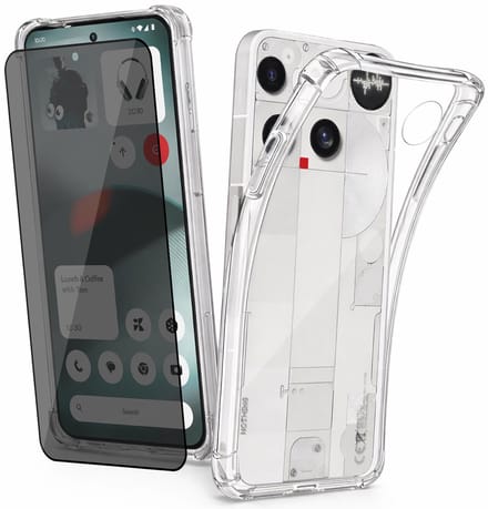 Hoesje geschikt voor Nothing Phone 3 - Privacy Screenprotector Volledig Dekkend Glas - Shockproof Transparant
