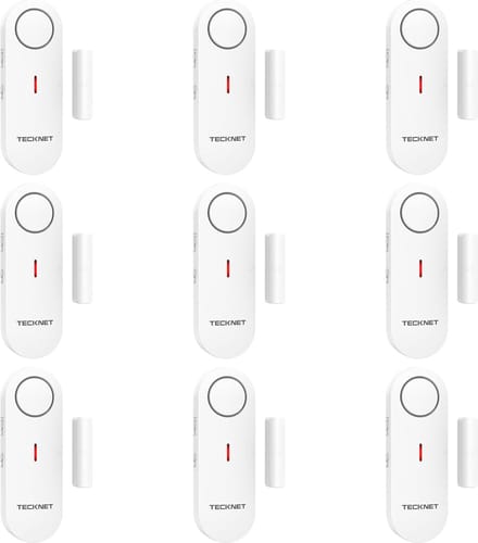 Tecknet DeurAlarm - Deur Sensor - Raam en Deur Alarm - Huis beveiliging - Magnetisch alarm - 100dB - 9 stuks