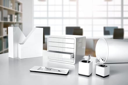 Paperclipdispenser i-Line met ringmagneet - Elegant bureauaccessoire in premium kwaliteit