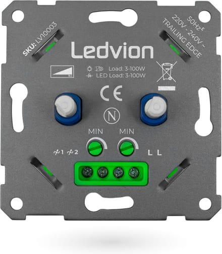 Ledvion - LED Duo Dimmer 3-100W - Universeel