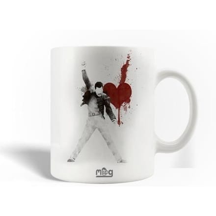 Keramische mok Freddie Mercury Fanart Auteur Componist Uitvoerder