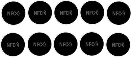 NFC Tags ZWART set 10 stuks