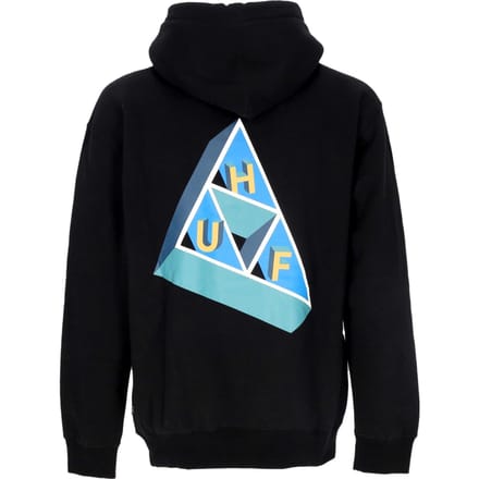 Herenhoodie op basis van Triple Triangle Po Hoodie Zwart