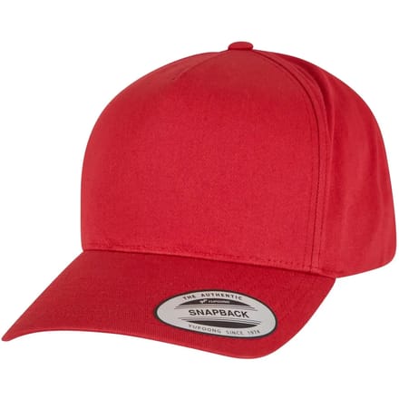 Flexfit - 5-Panel Curved Classic Snapback Pet - Rood