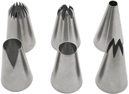 Set van 6 grote roestvrijstalen spuitmondjes Zenker Smart Pastry
