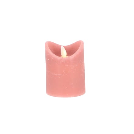 Daily Home LED kaars roze 7,5x10 cm - sfeervolle verlichting decoratie.