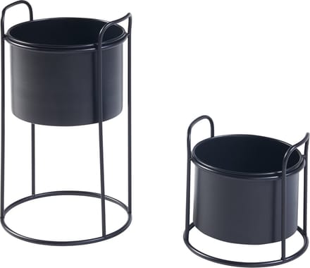 Plantenstandaard Osen set van 2 zwart