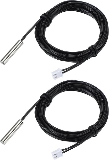 2x 10K NTC Temperatuursensor 2 Meter Waterdicht Koper voor Koelkast Airco Verwarming