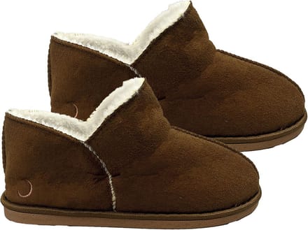 Latona Blanket® Sloffen dames - Pantoffels dames - Suede hoog - Bruin - Maat 39/40