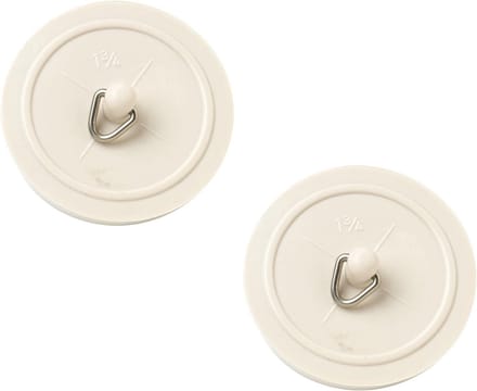 2x Universele Badkuip Stop 45mm - Witte Rubberen Doucheput Plug