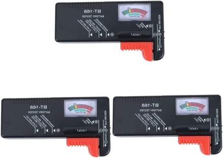Batterijtester Set - Batterij Indicator - Batterijen Controleren - Universele Compatibiliteit - 3 Stuks - Multicolor