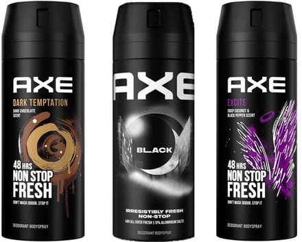 Axe Deodorant Spray MIX - Exite - Dark Temptation - Black
