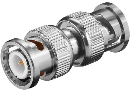 Goobay BNC-adapter, BNC-stekker naar BNC-stekker, verguld