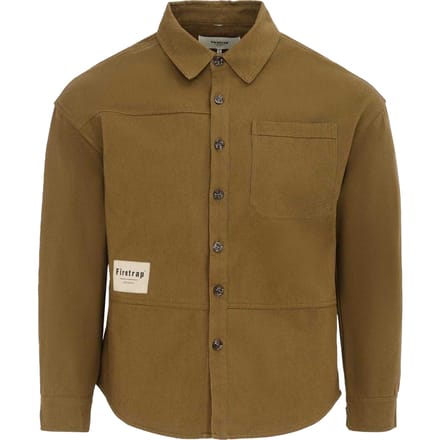 Firetrap Heren-shirt met logo, dik, met lange mouwen (Leger Khaki)