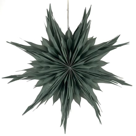 Kerstster ice 50cm turquoise met pendel