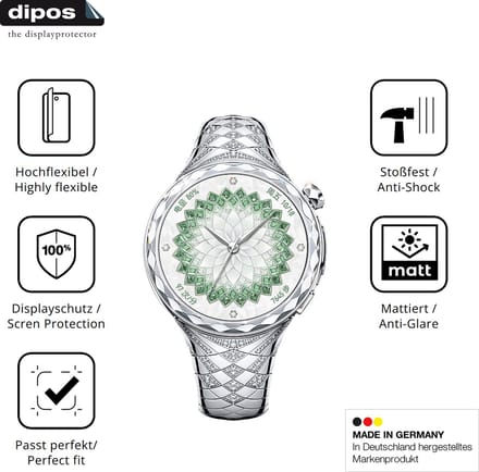 dipos FLEX – 2x Matte Screenprotector geschikt voor Huawei Watch Ultimate Design Spring | Volledige Schermbescherming | Case-Friendly