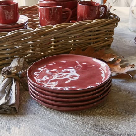 LOBERON Dessertbordje set van 6 Biarré rood