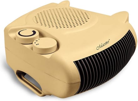 Maestro - Elektrische ventilatorkachel 2000W Drie werkingsmodi Warme en koude ventilator Horizontaal Verticaal - Beige