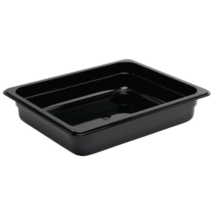 Gn Bak | Polycarbonaat | Zwart | Gn1/2 | 6.5cm Hoog | Vogue | U458