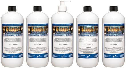 Hairconditioner Hammam Herbal 1 liter met witte pomp - set van 5 stuks