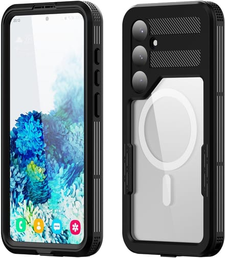 Turtle Shift Volledig waterdicht en stofdicht hoesje geschikt voor Samsung Galaxy S24 Plus - Magnetische ring