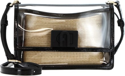 FURLA Schoudertas 1927 Mini Shoulder Bag Nero + Naturale Zwart