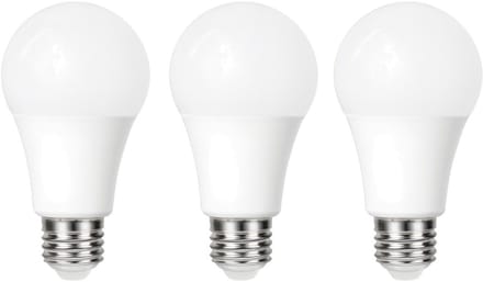 3 Pack - E27 Day/Night Auto Sensor LED Lamp, 2700K, 4.8W, 470 Lumen, non dimmable