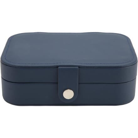 Draagbare Sieradendoos PU Leer Grote Capaciteit 2 Lagen Reizen Sieraden Organizer Koffer voor Ring gray