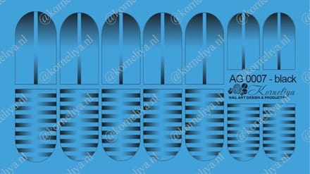 Korneliya Airbrush Waterdecal AG 0007 Black
