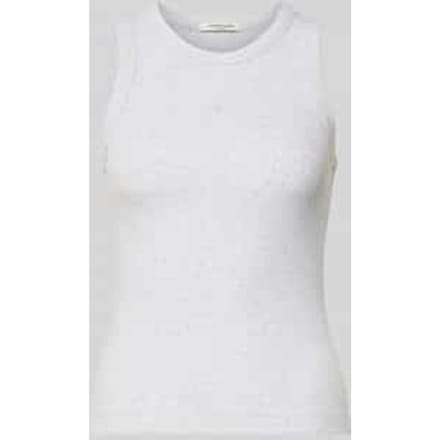 Tanktop in riblook met ronde hals