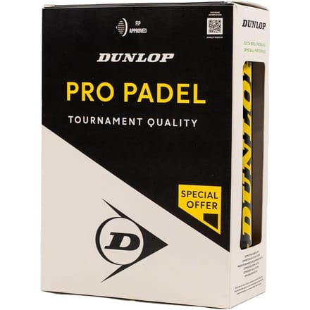 Dunlop- Padel bal- Pro padel 2x3- Geel
