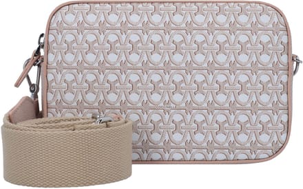 COCCINELLE Schoudertas Tebe Coated Monogram Crossbody Bag Multi Blanc / Rosette Beige