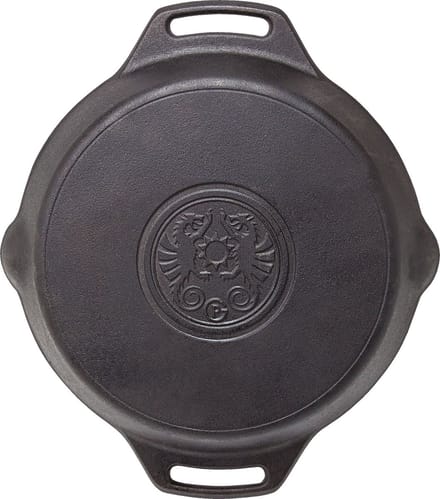 Petromax fp40h-t, skillet, 40 cm, pan met handgrepen, gietijzer, zwart