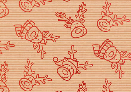 Kerstcadeaupapier 'Rendier Rudolf'