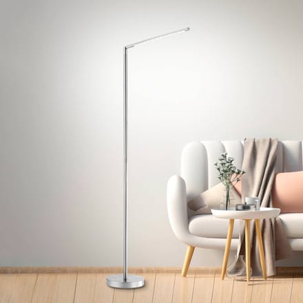 JUST LIGHT. GmbH LED vloerlamp Dawda met dimmer, staal